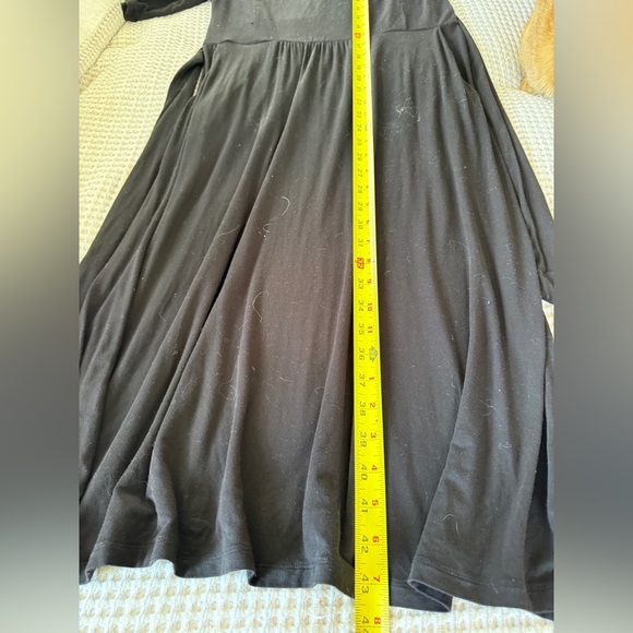 Boden Black Jersey Boat Neck Tie-Front Midi Dress | US 8 | $120 MSRP - Picture 10 of 11